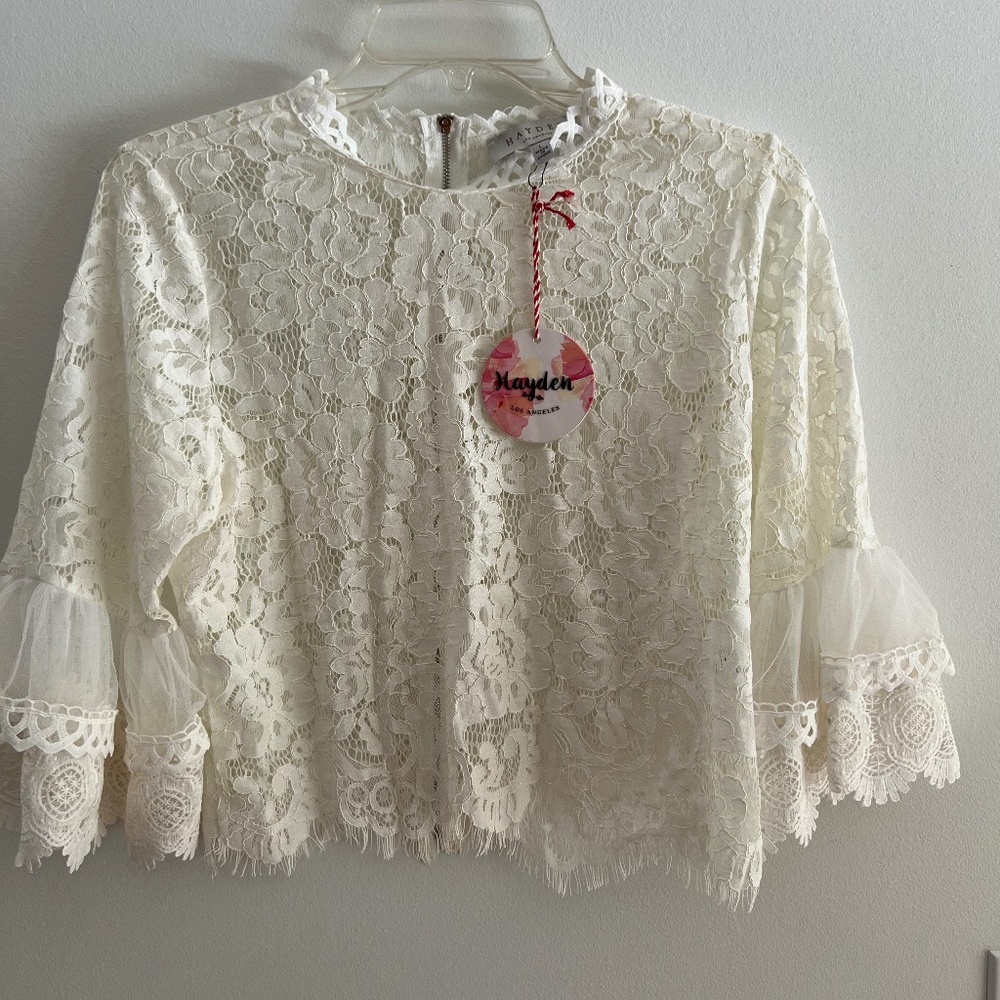 New Cream Lace Top